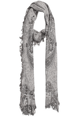 Elegant Shimmer Paisley Jacquard Scarf