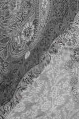 Elegant Shimmer Paisley Jacquard Scarf