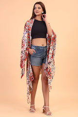 Floral Paisley kimono long cover up jacket