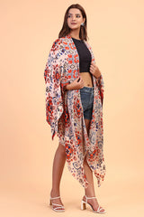 Floral Paisley kimono long cover up jacket