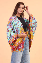 floral knit kimono