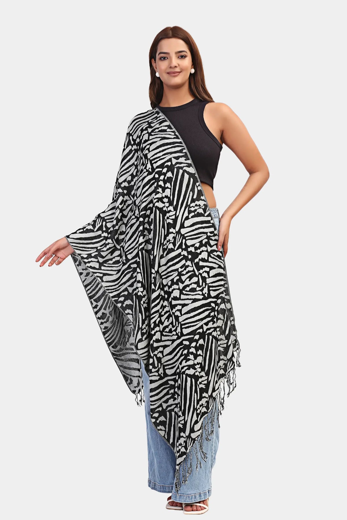 Safari Chic Zebra Print Scarf