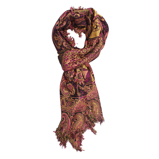 Vibrant Garden Dreams Jacquard Scarf