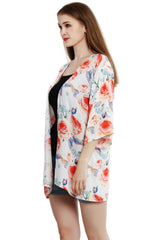 Rosy Retreat Cardi Front Open Kimono