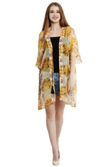 Floral Fiesta Mid-Length Kimono