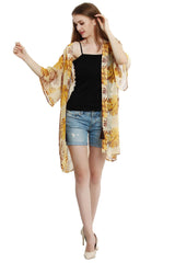 Floral Fiesta Mid-Length Kimono