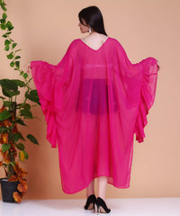 Fuchsia Frill Kaftan