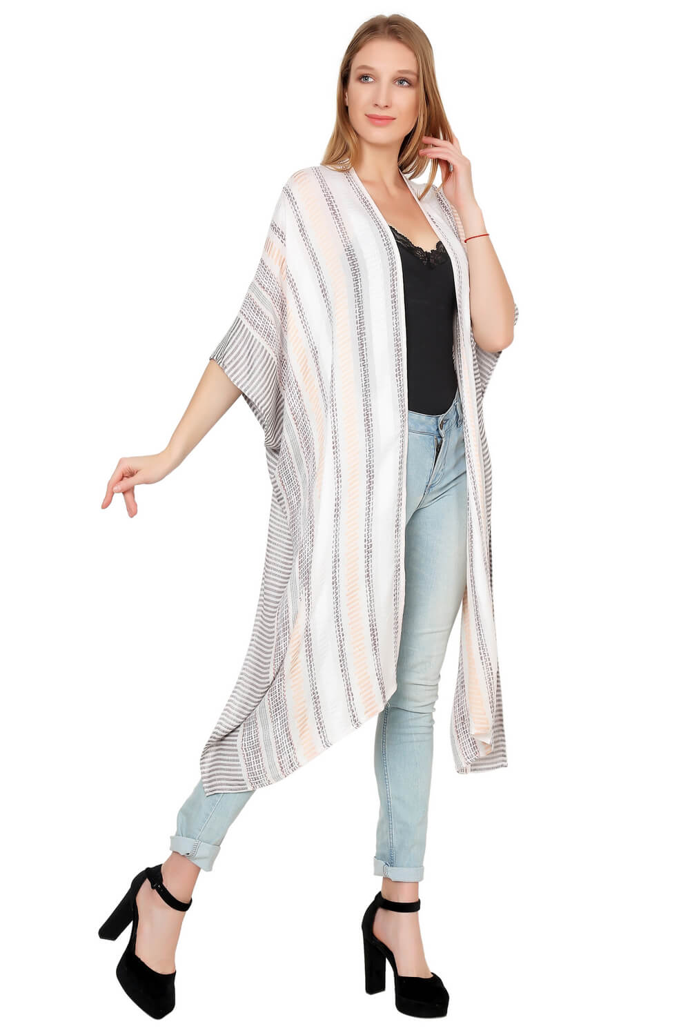 Beach Vibes Stripes Kimono