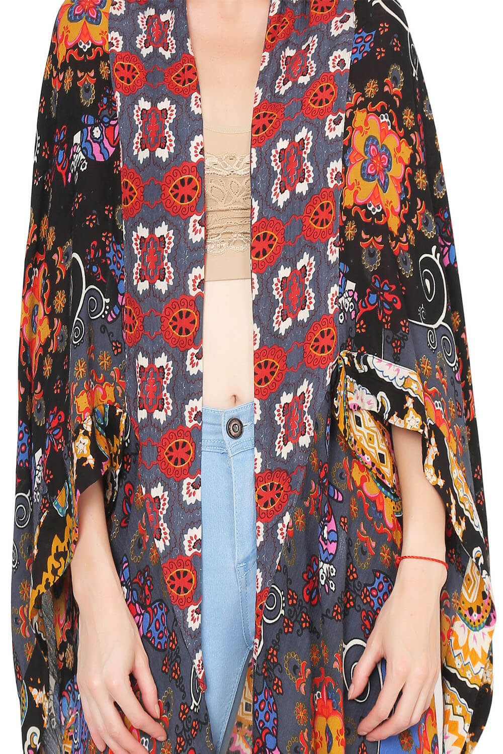 Mix Print Kimono