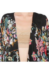 Floral Leaves Open Style Kimono