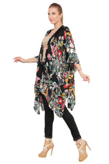 Floral Leaves Open Style Kimono