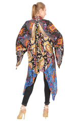 Silky Patterned Long Kimono