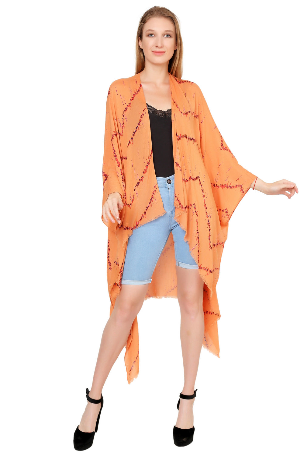 Orange Dreams Front Open Kimono