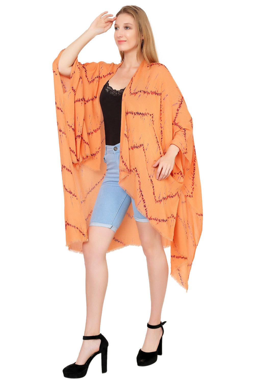 Orange Dreams Front Open Kimono