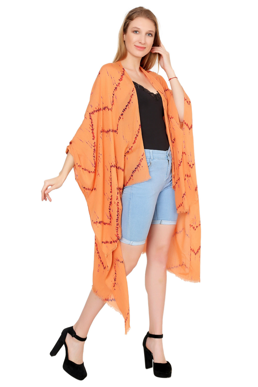 Orange Dreams Front Open Kimono