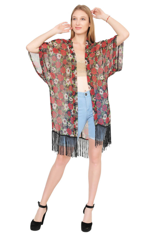 Flower Fantasy Front Open Kimono