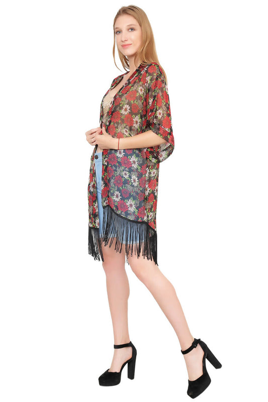 Flower Fantasy Front Open Kimono