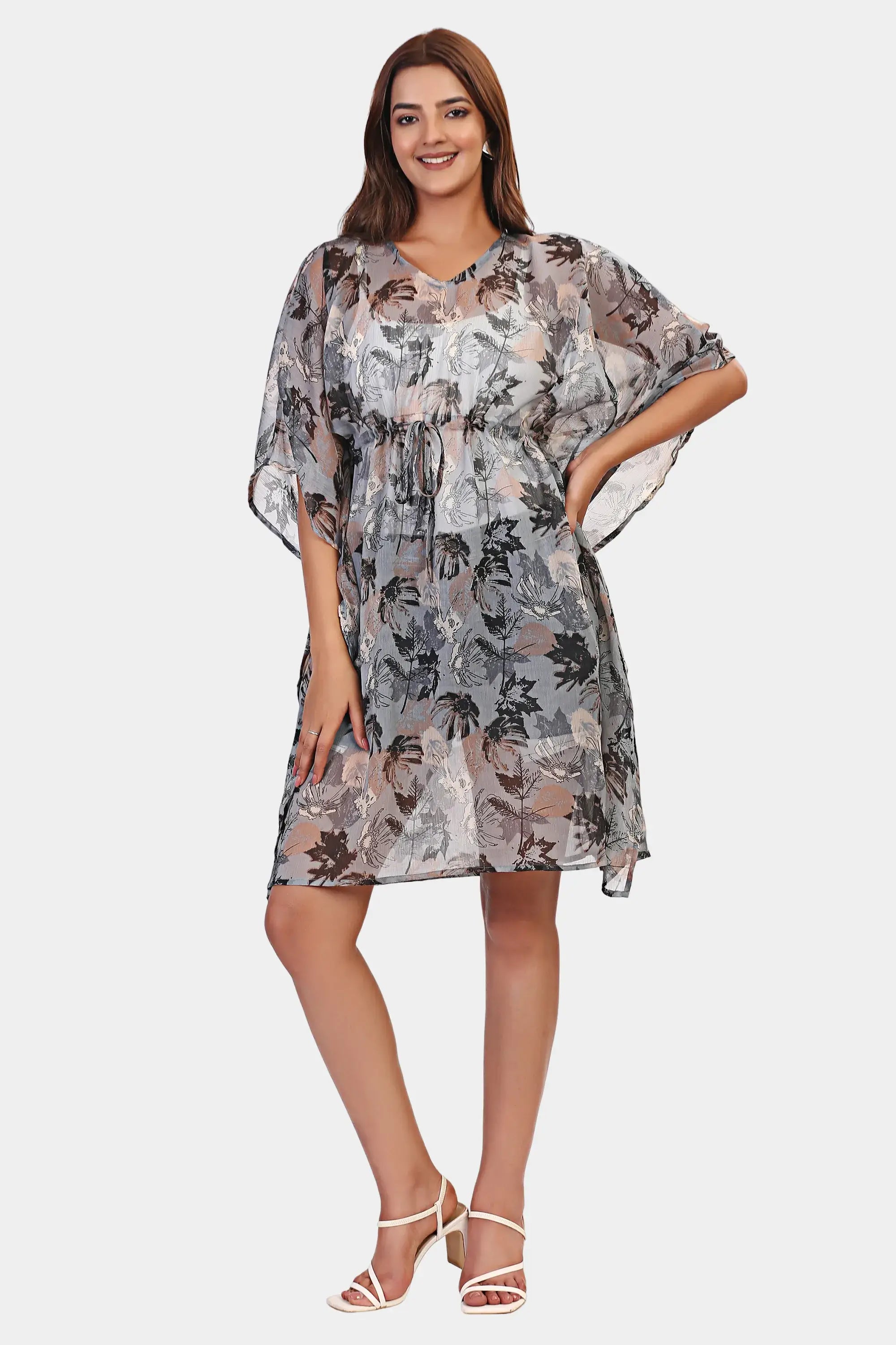 Stylish Grey short kaftan for women