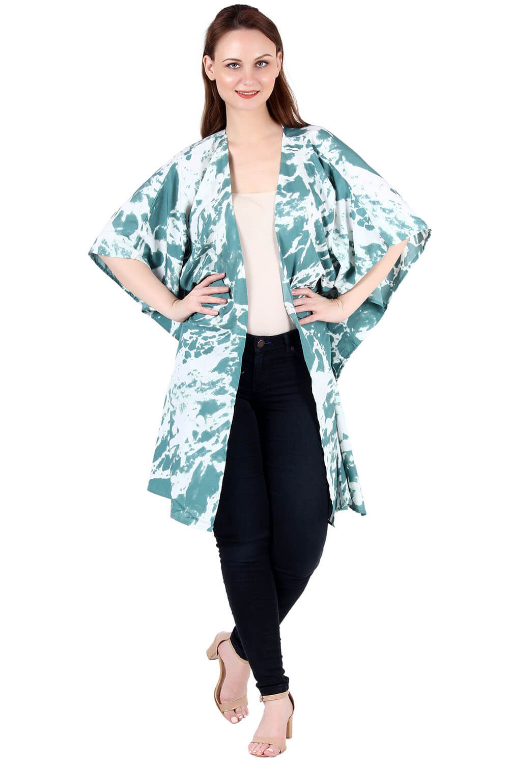 Seaside Swirls Tie Dye Kimono