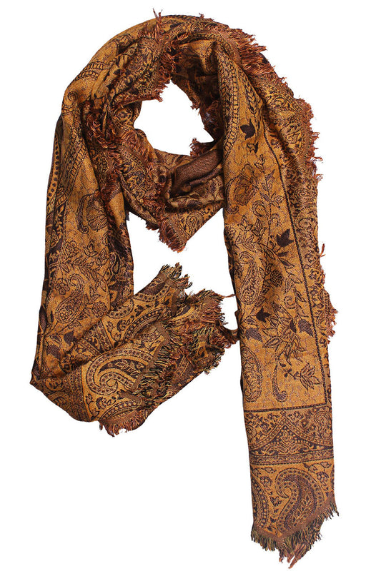 Rustic Elegance Paisley Jacquard Scarf