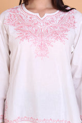 Glamorous Blush Embroidered Top