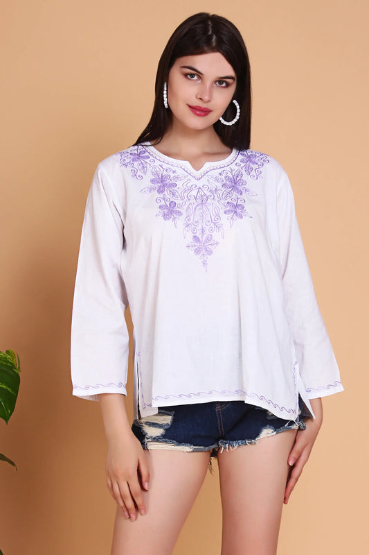 Royal Radiance Embroided Top