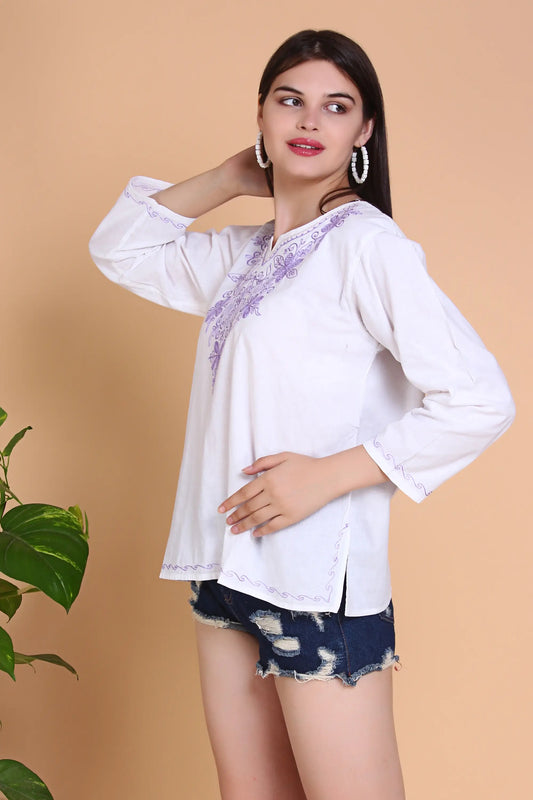 Royal Radiance Embroided Top