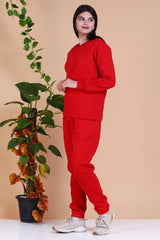 Crimson Cozy Track Suit