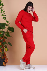 Crimson Cozy Track Suit