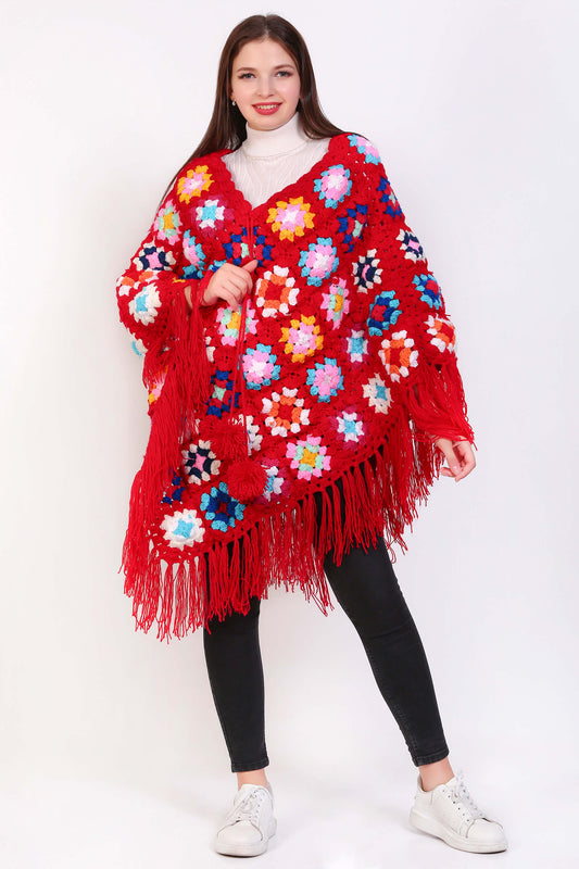Crochet poncho shawl for women