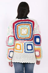 Women's white crochet jacket cover ups Boho Crochet Clothing