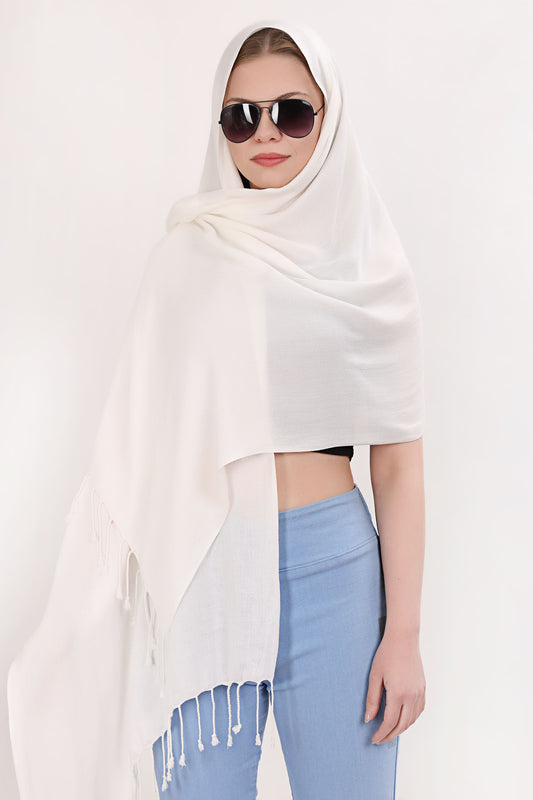 Women scarf shawl White,sun protection casual